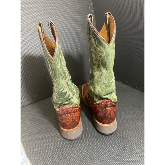 Tony Lama Men's Exotic Full Quill Ostrich Western Cowboy Boot Square Toe 10 B - Picture 6 of 8